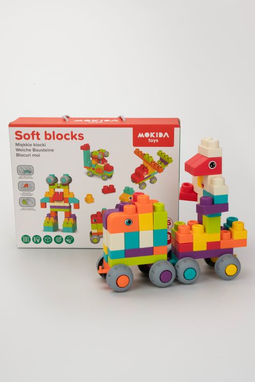 MOKIDA TOYS Miękkie klocki konstrukcyjne 96 el. rozmiar ONE SIZE kolor wielokolorowy dla Dziecka