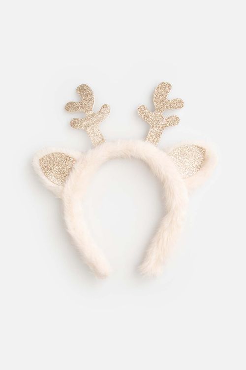 COCCODRILLO COCCODRILLO Opaska do włosów MERRY XMAS rozmiar ONE SIZE kolor ecru dla Dziewczynki