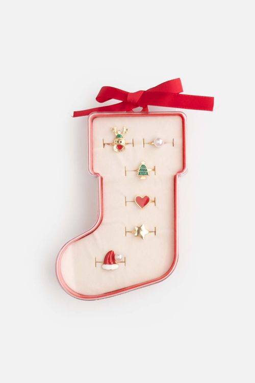 COCCODRILLO COCCODRILLO Zestaw pierścionków MERRY XMAS rozmiar ONE SIZE kolor wielokolorowy dla Dziewczynki