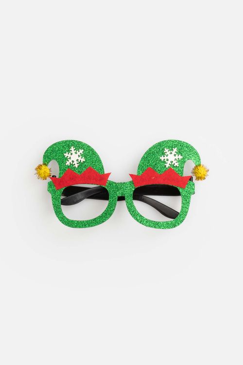 COCCODRILLO COCCODRILLO Okulary świąteczne MERRY XMAS rozmiar ONE SIZE kolor zielony dla Dziecka