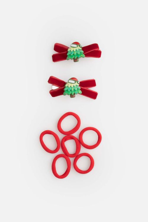 COCCODRILLO COCCODRILLO Zestaw ozdób do włosów MERRY XMAS rozmiar ONE SIZE kolor czerwony dla Dziewczynki