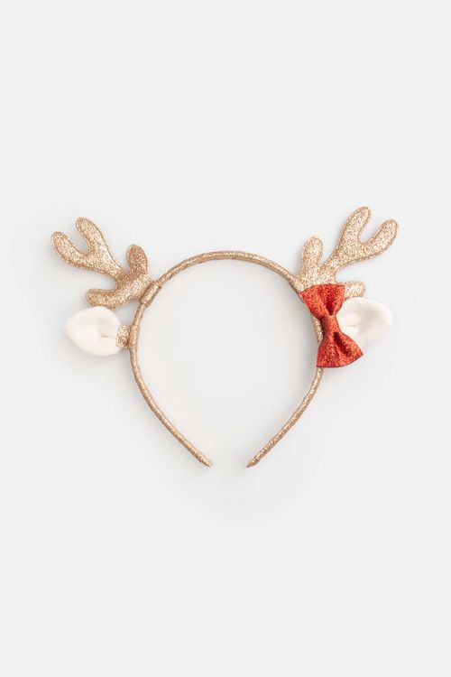 COCCODRILLO COCCODRILLO Opaska do włosów MERRY XMAS rozmiar ONE SIZE kolor złoty dla Dziewczynki