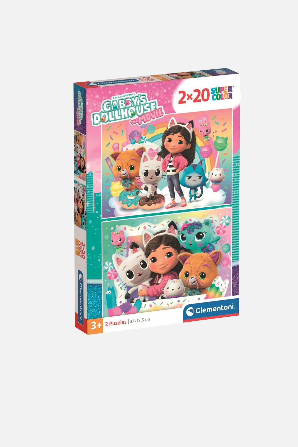 Puzzle 2x20 Super kolor Gabby’s Dollhouse the Movie 2 układanki po 20 ...