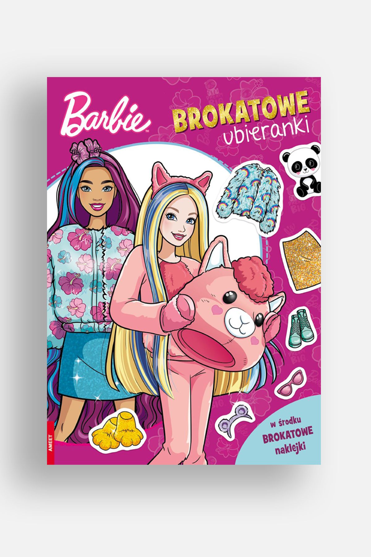 Barbie. Brokatowe ubieranki książka z zadaniami i brokatowymi naklejkami od 3 do 5