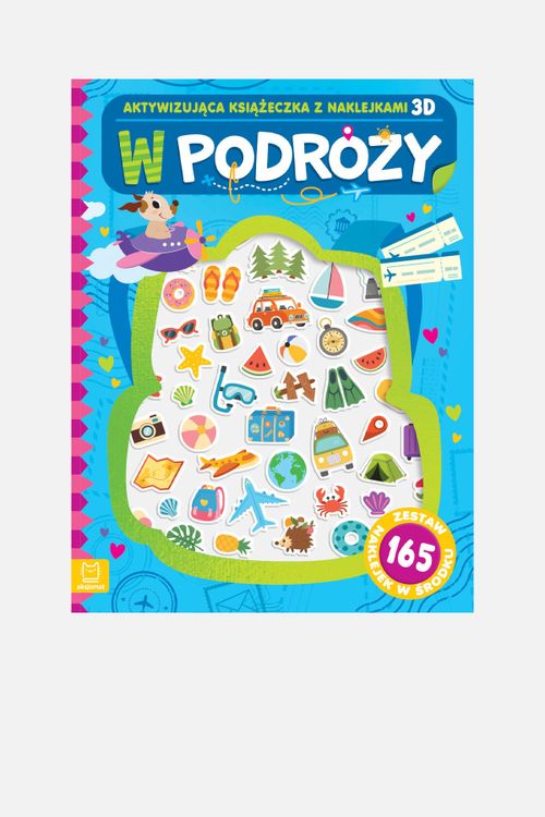AKSJOMAT AKSJOMAT W podróży. Aktywizująca książeczka z naklejkami 3D rozmiar ONE SIZE kolor wielokolorowy dla Dziecka