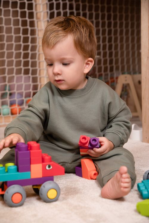 MOKIDA TOYS Miękkie klocki konstrukcyjne 66 el. rozmiar ONE SIZE kolor wielokolorowy dla Dziecka