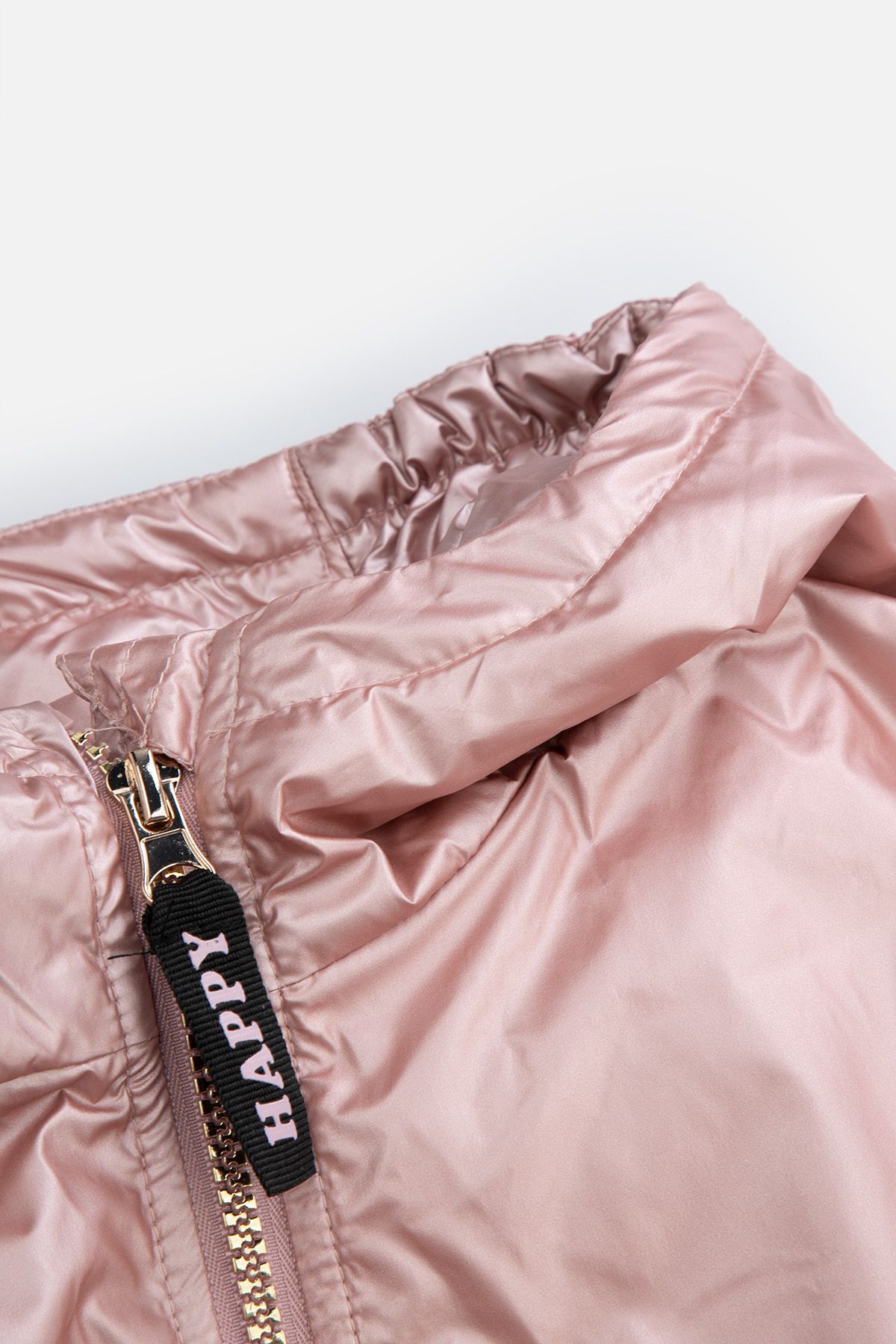 Kurtka przejściowa różowa połyskująca z kapturem - Coccodrillo