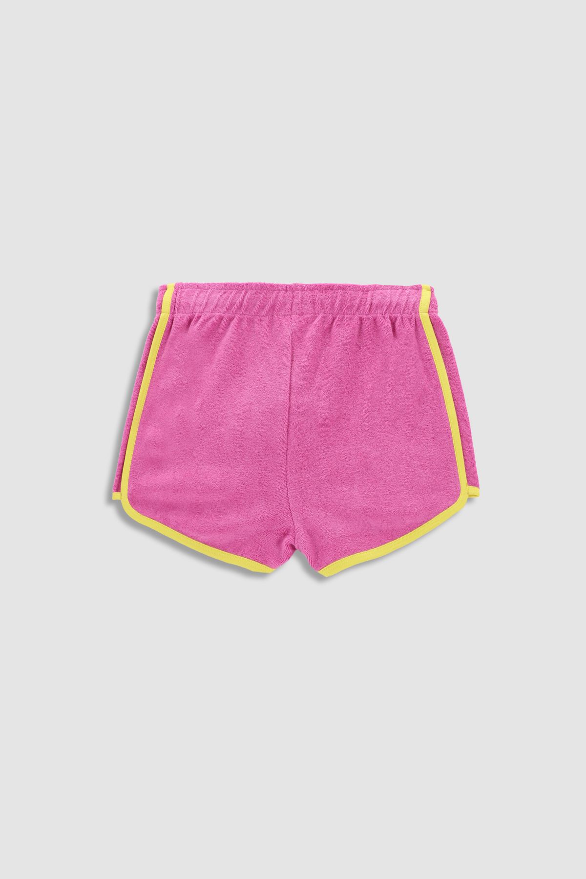 【みき】Quilted Flare Bell Shorts Krótkie spodenki fuksja frotte z lampasami - Coccodrillo
