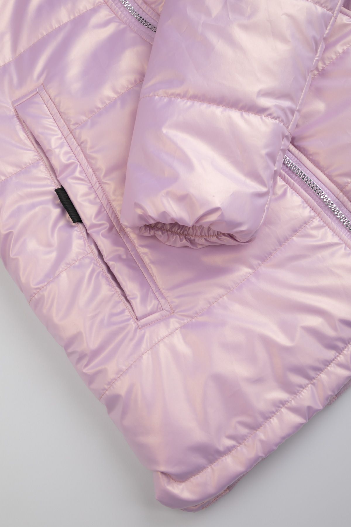 Transitional jacket pink with hood and reflective elements