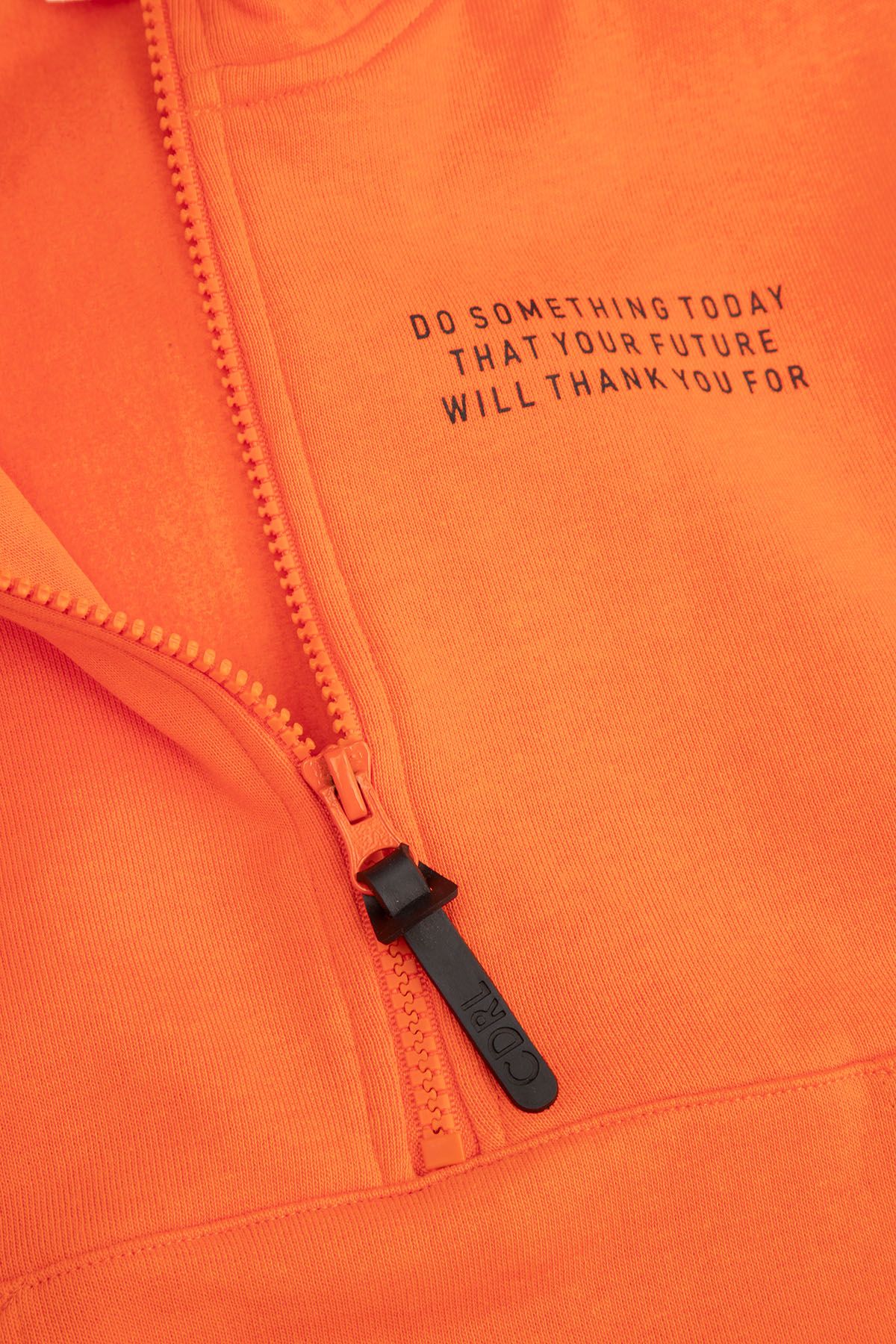 Sweatshirt orange with hood and kangaroo pocket - Coccodrillo