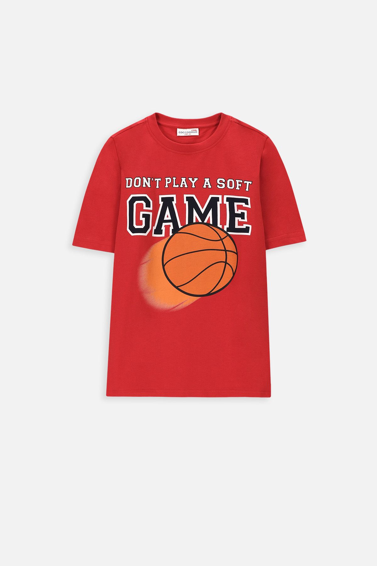 T-shirt z krótkim rękawem czerwony z nadrukiem na przodzie
