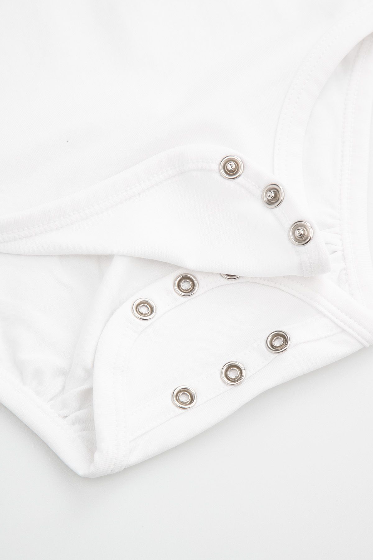 Short Sleeve Bodysuit White with Cat Print on Front and Grow