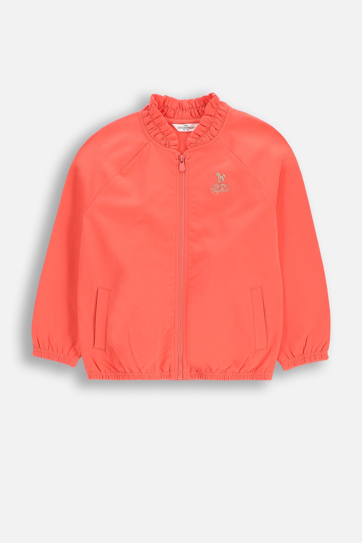 クールズ13 Bluza rozpinana koralowa bez kaptura z kieszeniami - Coccodrillo
