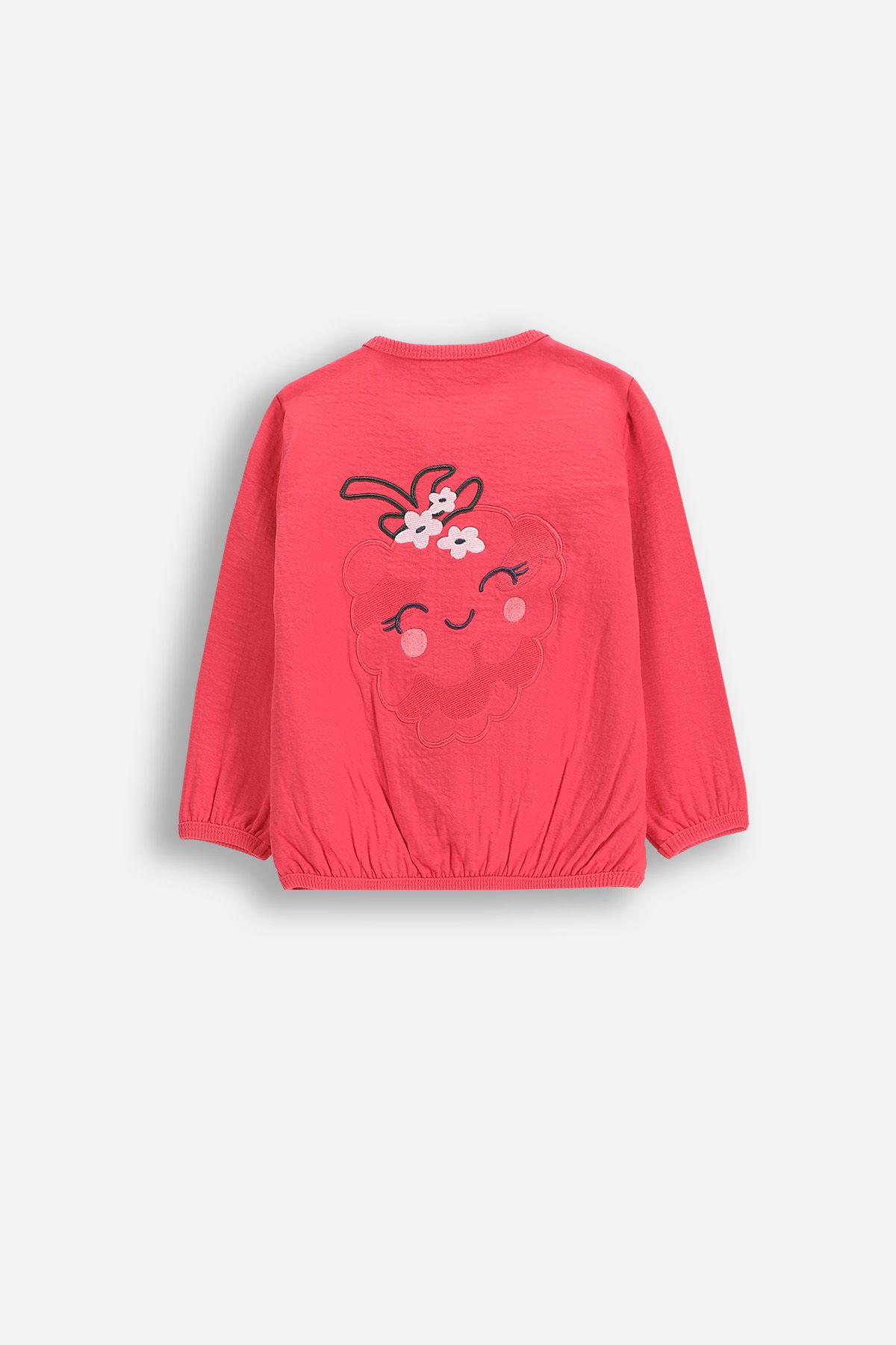 Dreamer∬GALLERY Bluza rozpinana koralowa bez kaptura z aplikacją z tyłu