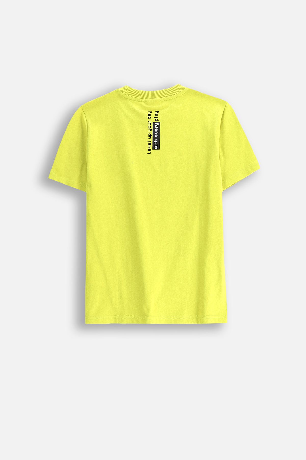 T-shirt z krótkim rękawem oliwkowy z nadrukiem z przodu i z