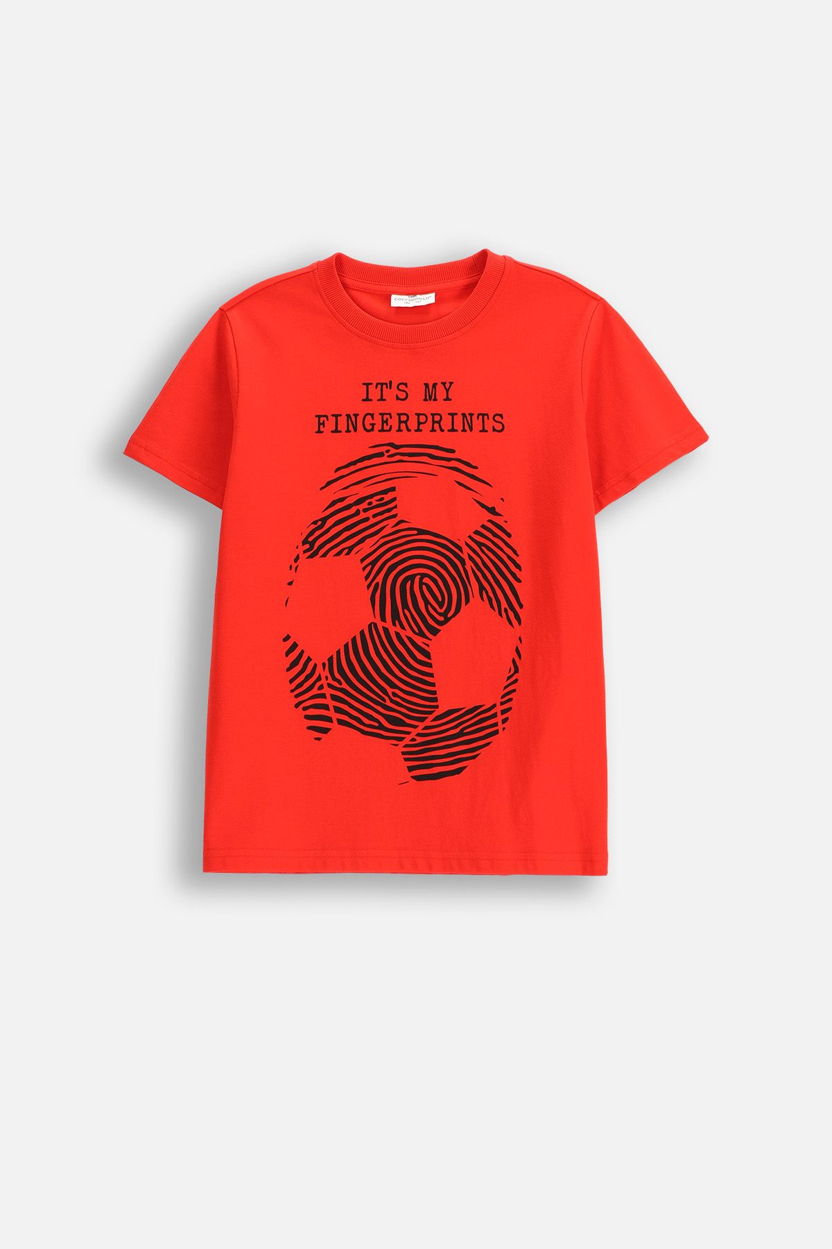 T-shirt z krótkim rękawem czerwony z nadrukiem na przodzie