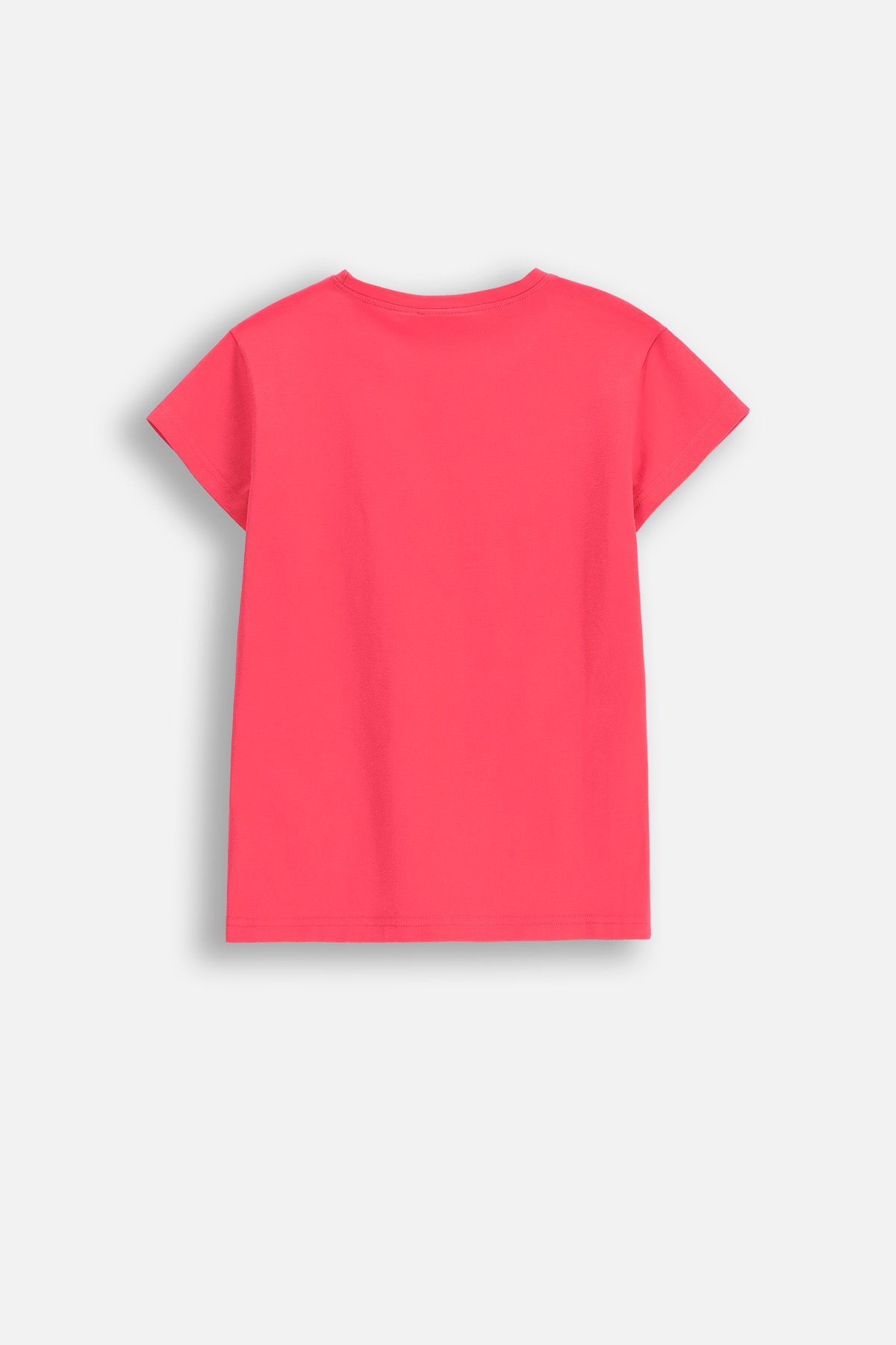 T-shirt z krótkim rękawem w kolorze fuksji z nadrukiem kotów