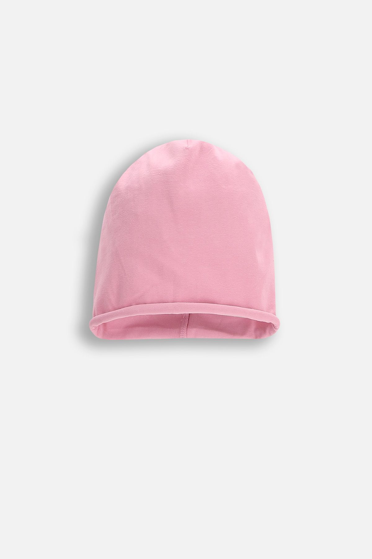 Czapka przejściowa różowa z pojedynczą warstwą dzianiny - Coccodrillo