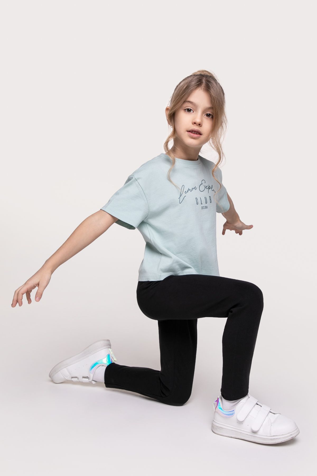 Leggings für Mädchen Basic mit Gummizug in der Taille