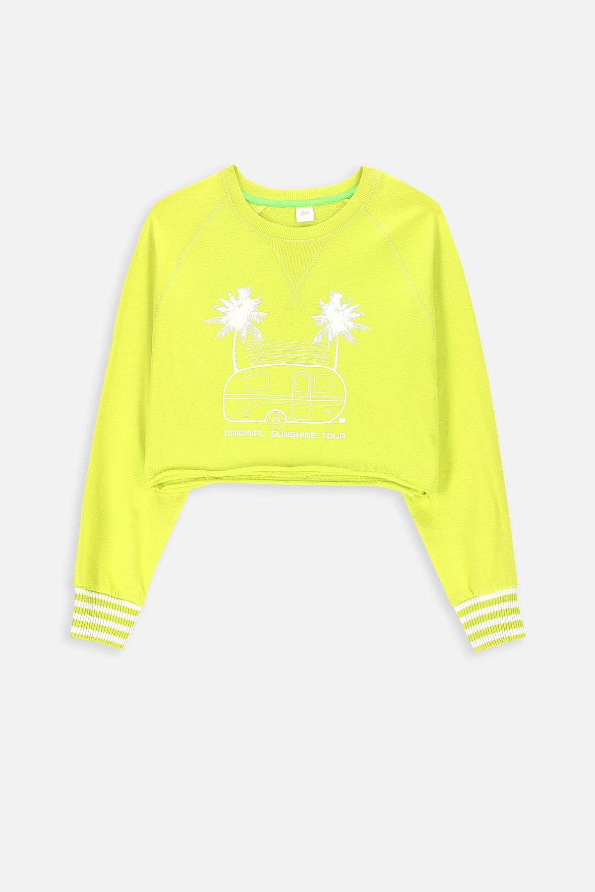 Bluza nierozpinana crop top z grafiką - Coccodrillo