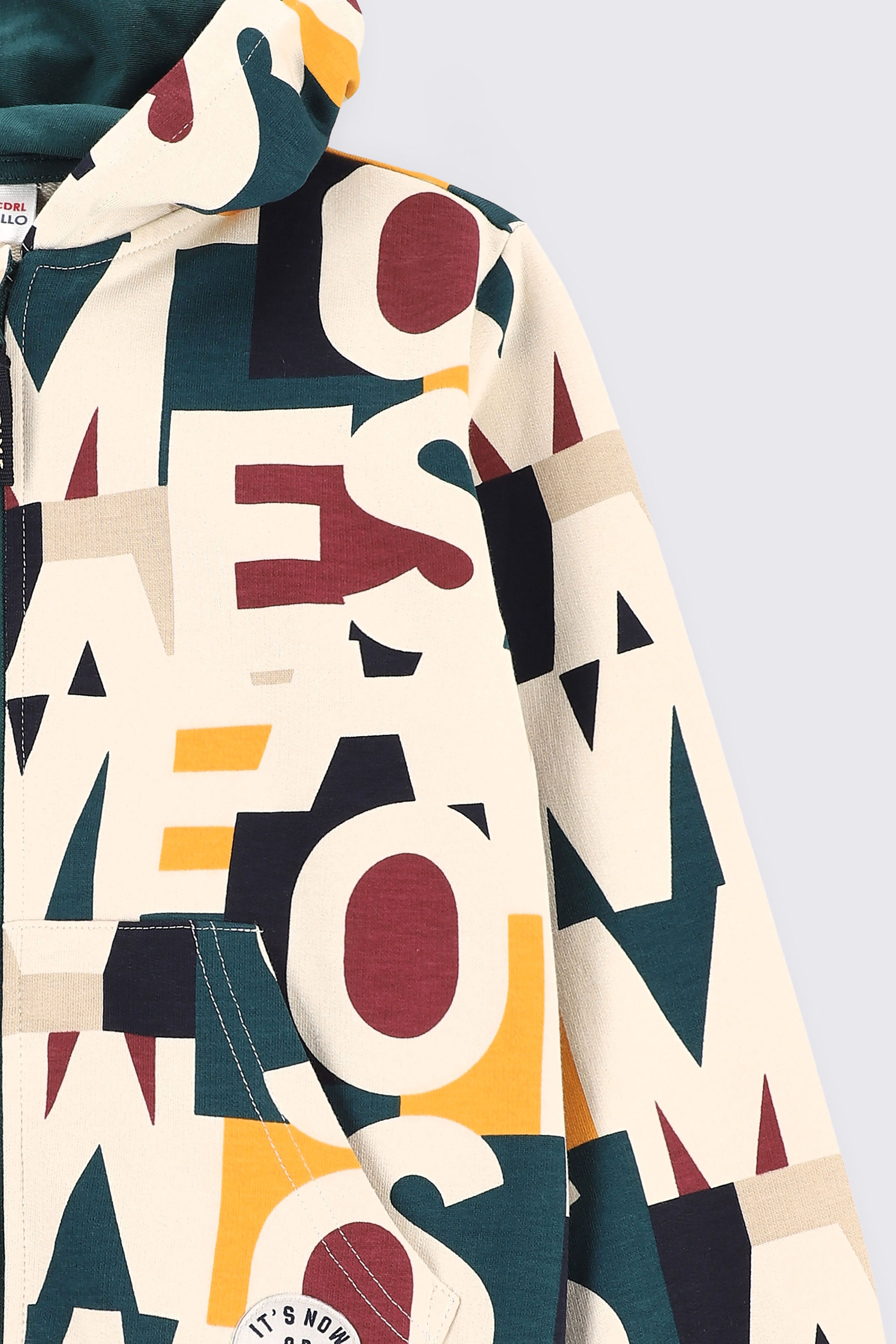 小物 graphics hooded stole Colorful Graffiti Streetart Chaos Sherpa Hoodie