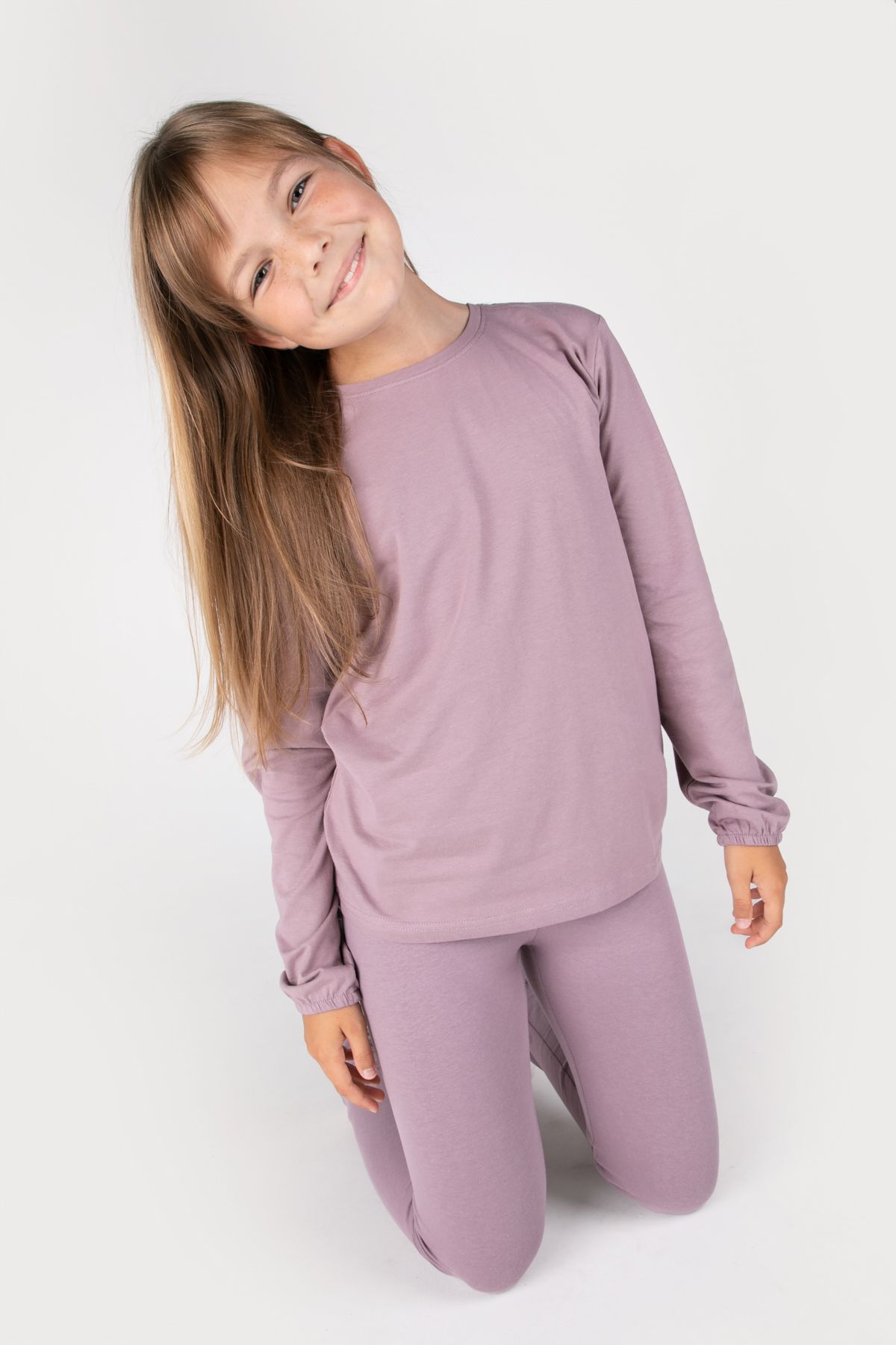 T-shirt with long sleeves purple smooth - Coccodrillo