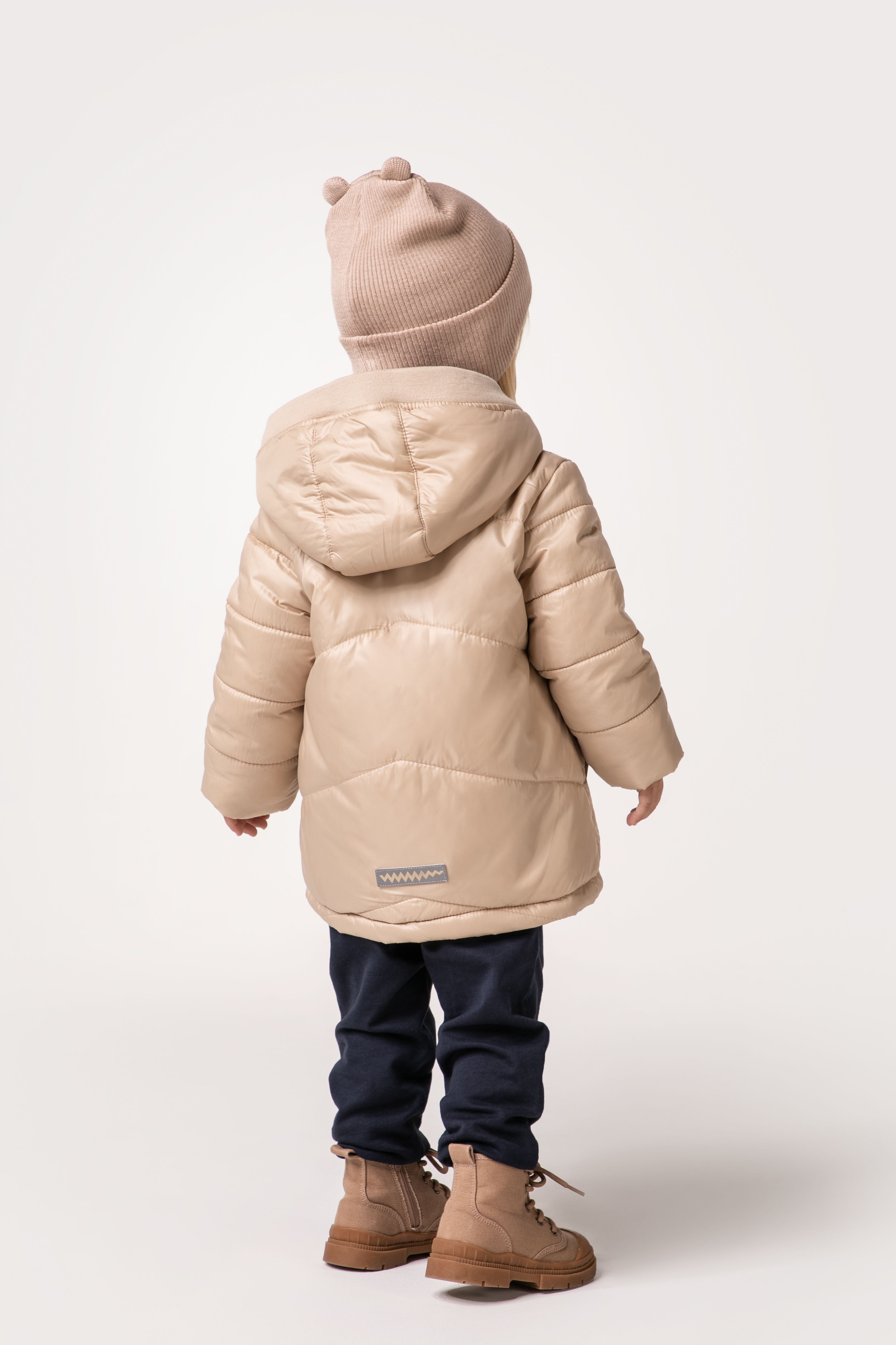 Kurtka zimowa beżowa z kapturem - Coccodrillo