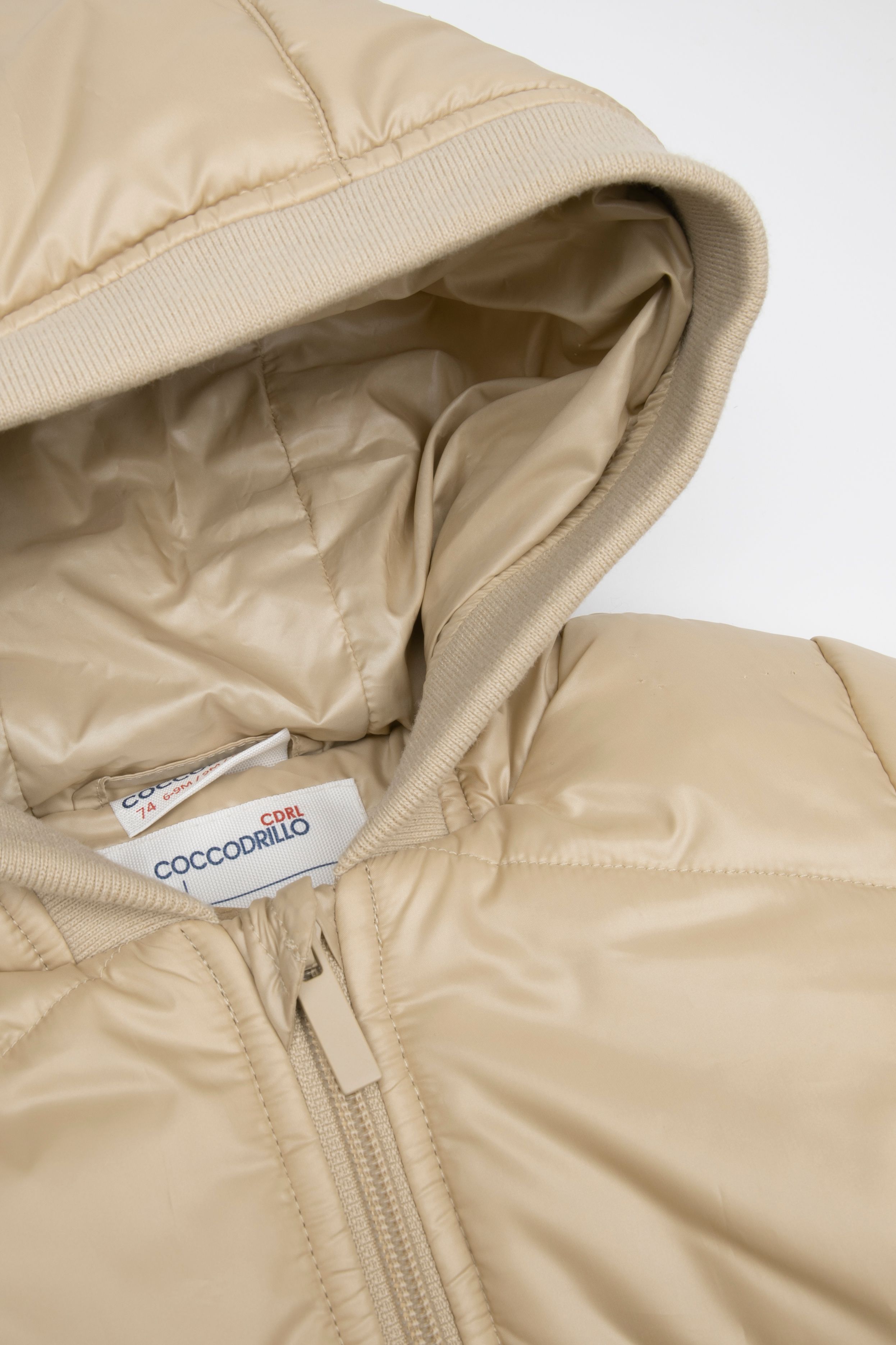 Kurtka zimowa beżowa z kapturem - Coccodrillo