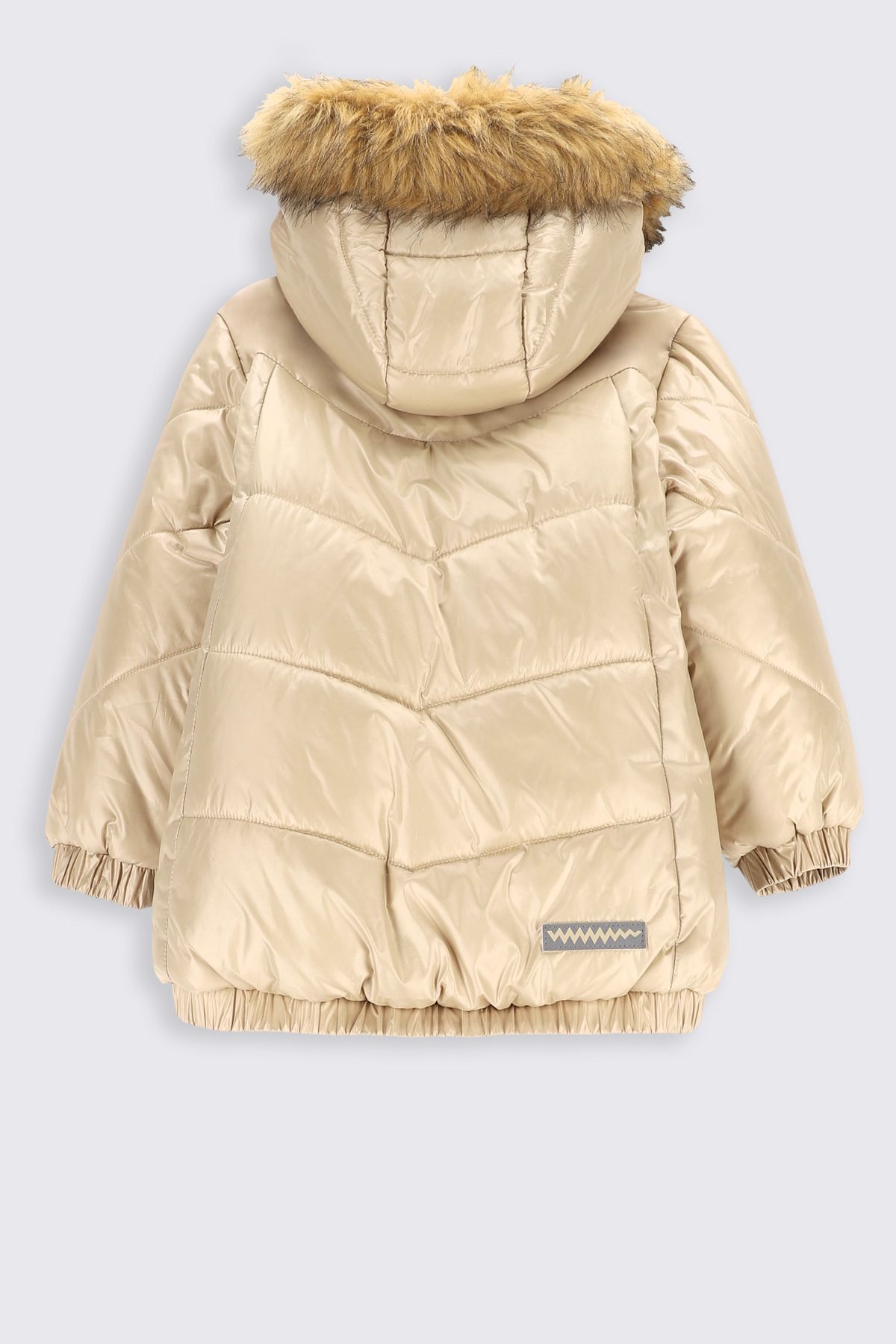 Kurtka zimowa beżowa z kapturem - Coccodrillo