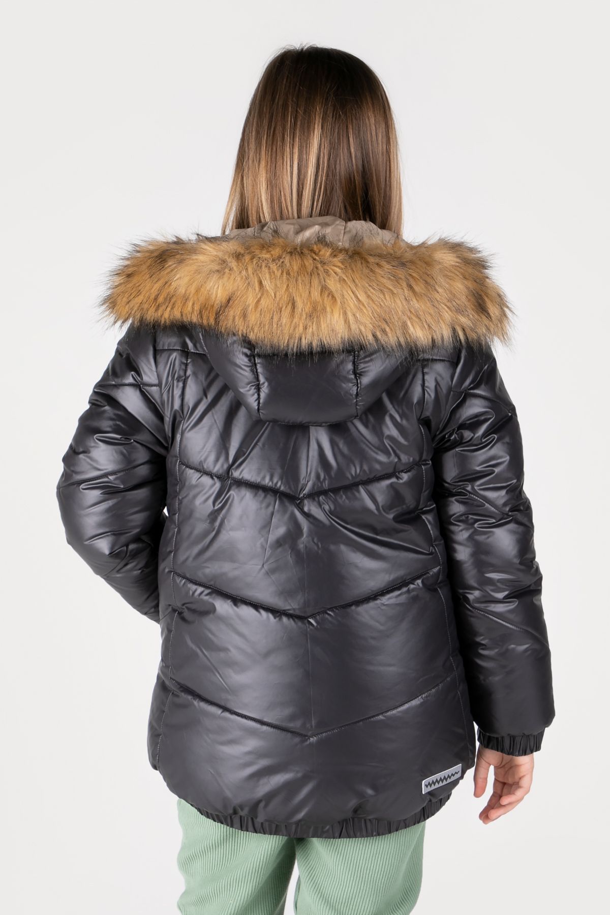 コート　DIESEL BLACK COLD Women's Faded denim puffer jacket | Black | Diesel