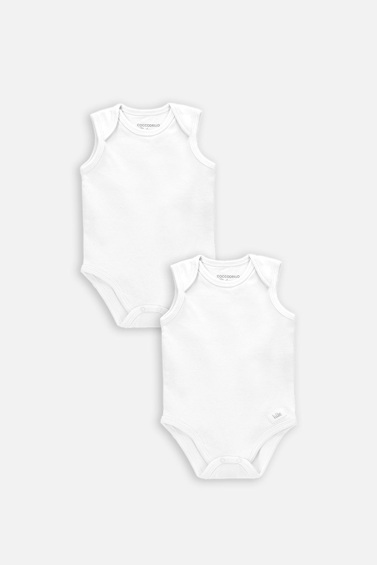 Body bez rękawów białe 2 pack - Coccodrillo