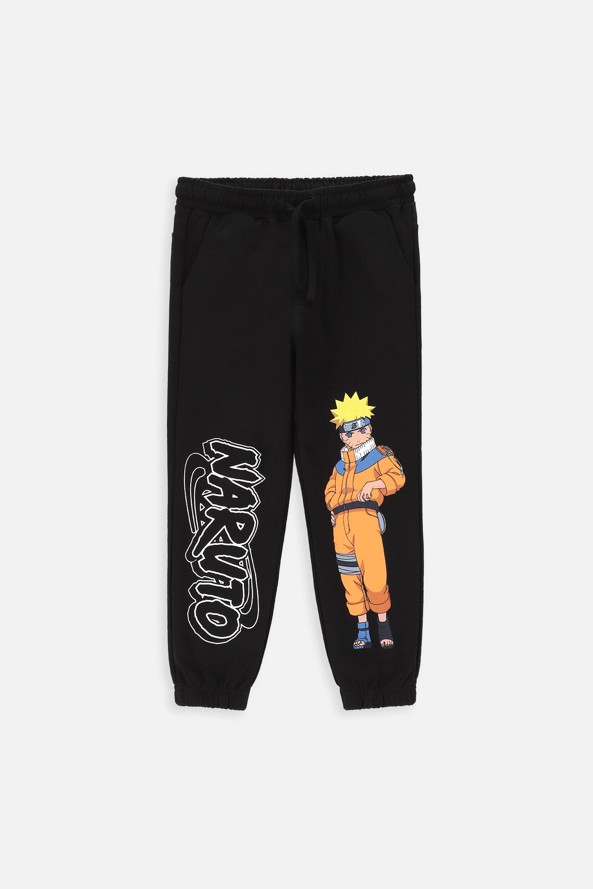 Spodnie dresowe czarne z nadrukiem, licencja NARUTO o