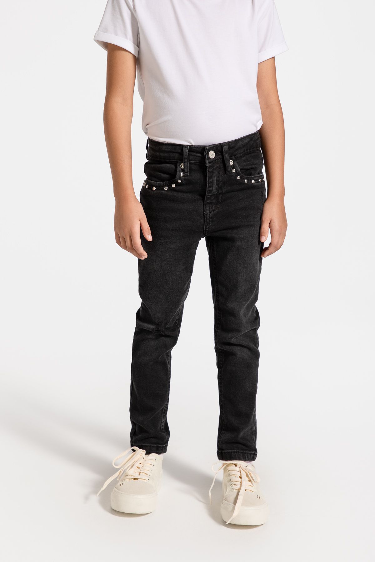 Y's LAWN WAIST STRING SLIM PANTS 黒2 Czarne Spodnie Skinny z Ekoskóry Lirael - Renee