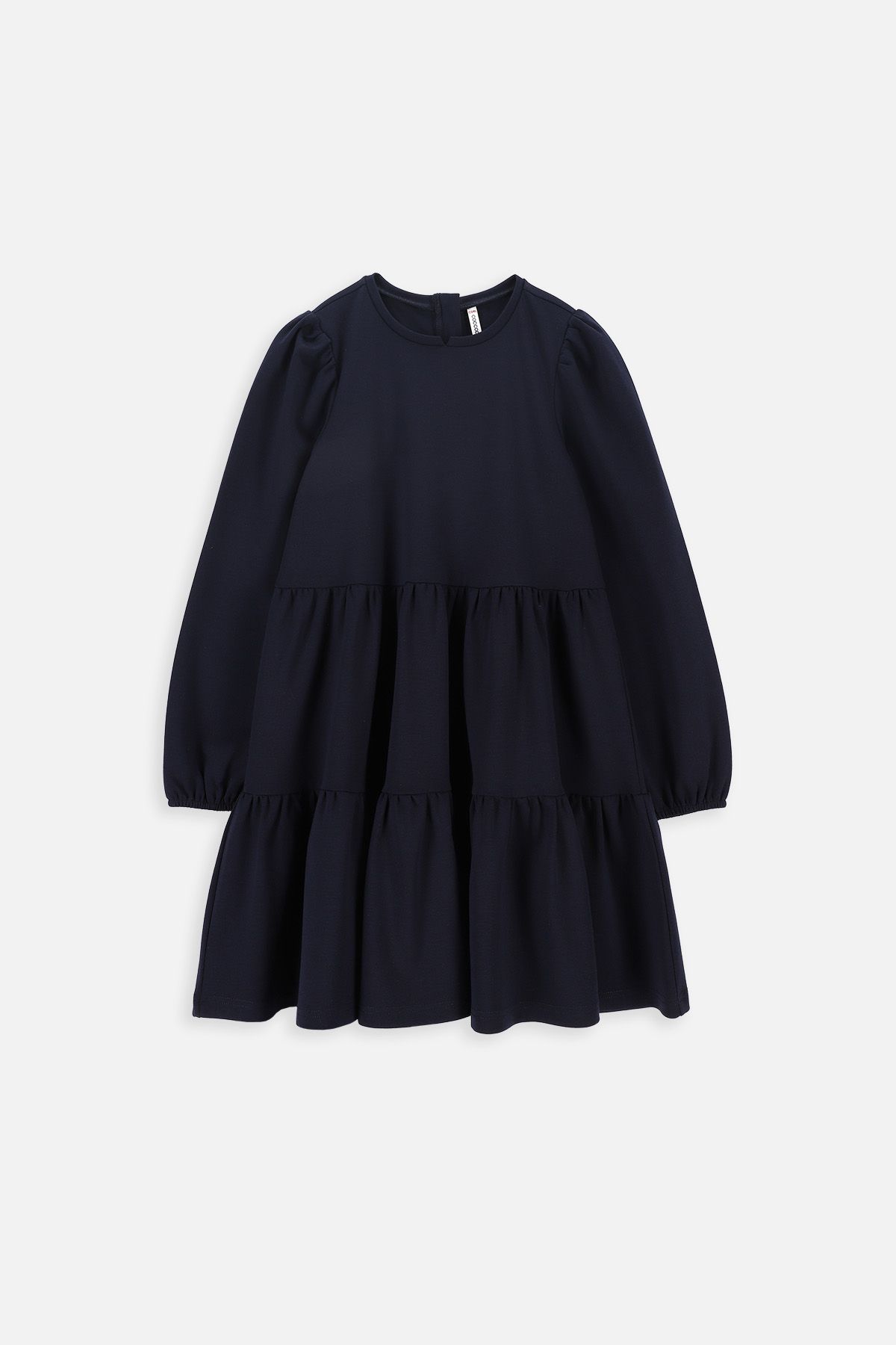 Sukienka dzianinowa granatowa gładka - Coccodrillo