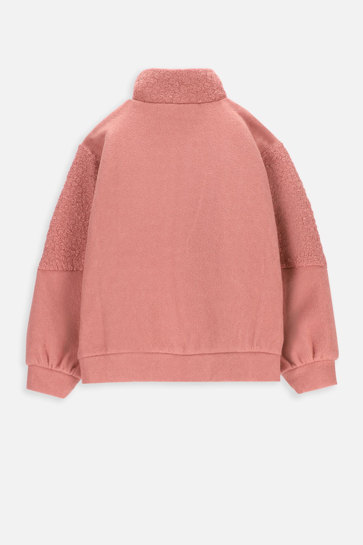 Sweatshirt powder pink insulated with pockets - Coccodrillo