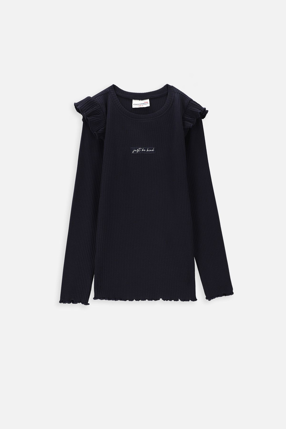 rk♡さん専用 T-shirt z długim rękawem pudrowy róż z napisem - Coccodrillo