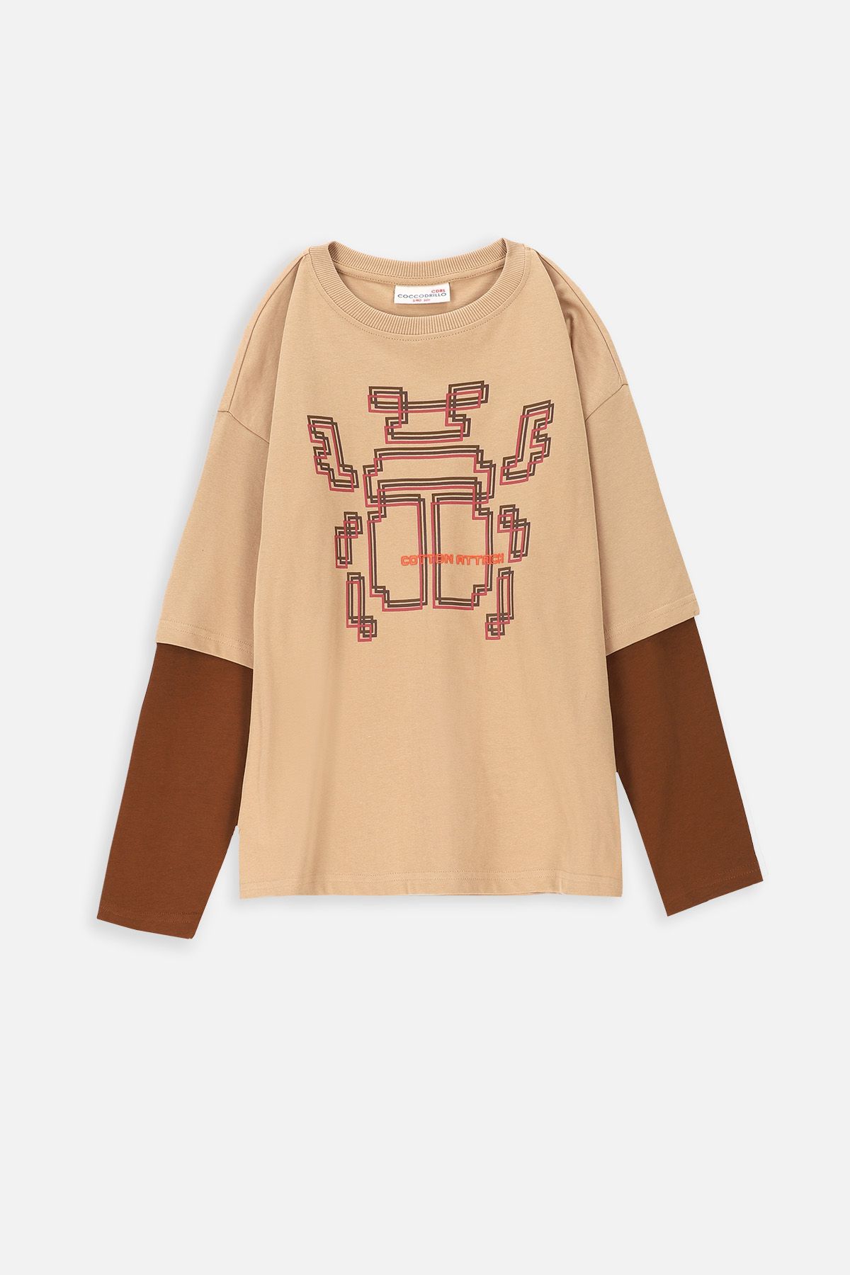 T-shirt z długim rękawem granatowy z nadrukiem licencja