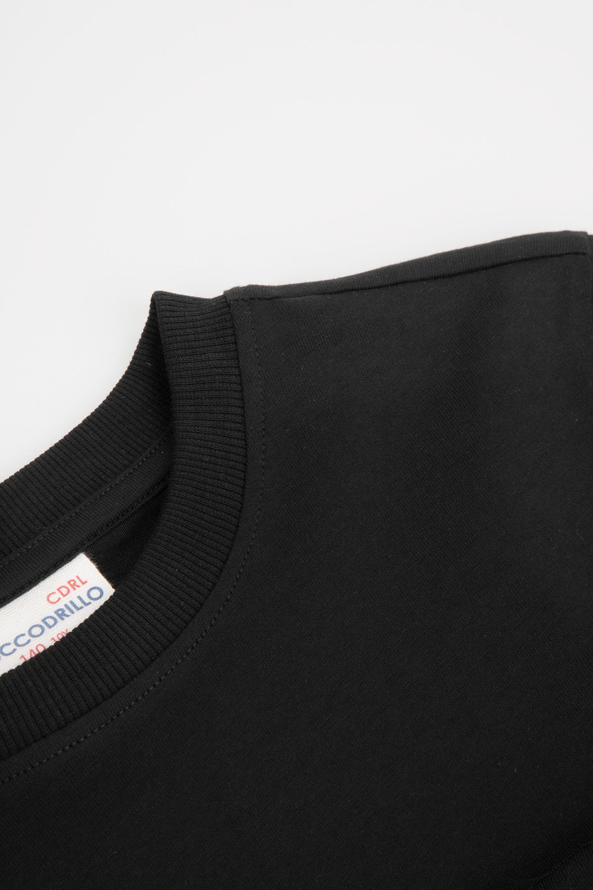 T-shirt z krótkim rękawem czarny z kieszonką - Coccodrillo