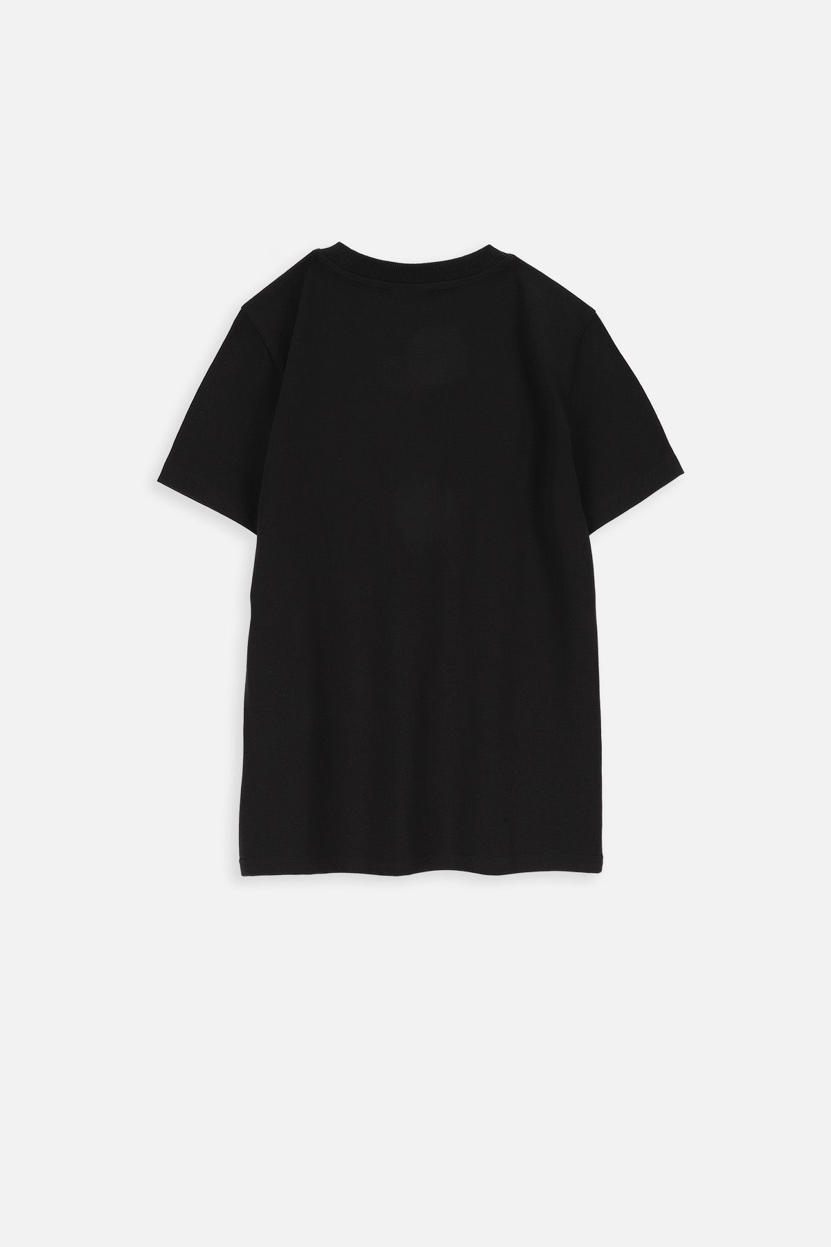 T-shirt z krótkim rękawem czarny z nadrukiem - Coccodrillo
