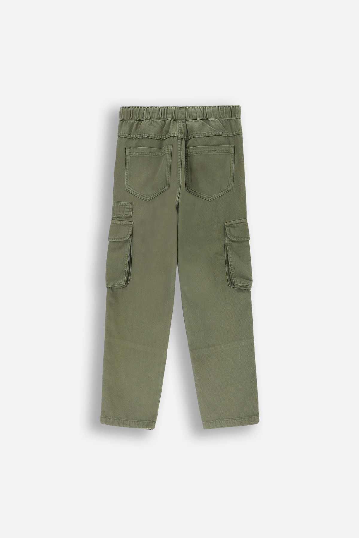 【BAON】[unisex] Kodeni Banding String Brushed Big Cargo PT Spodnie tkaninowe zielone cargo z wiązaniem w pasie