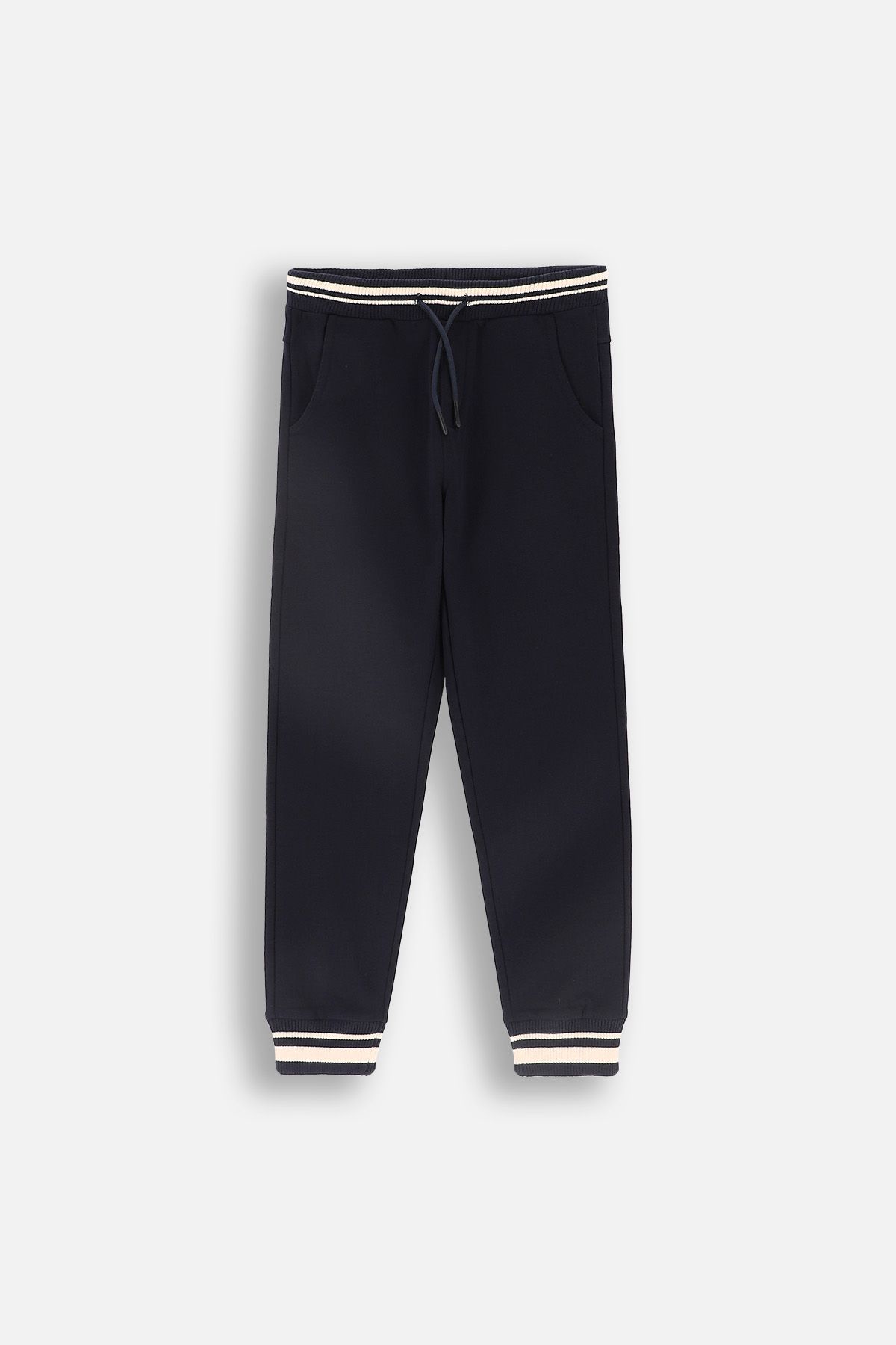 Spodnie dresowe czarne cargo z wiązaniem w pasie - Coccodrillo