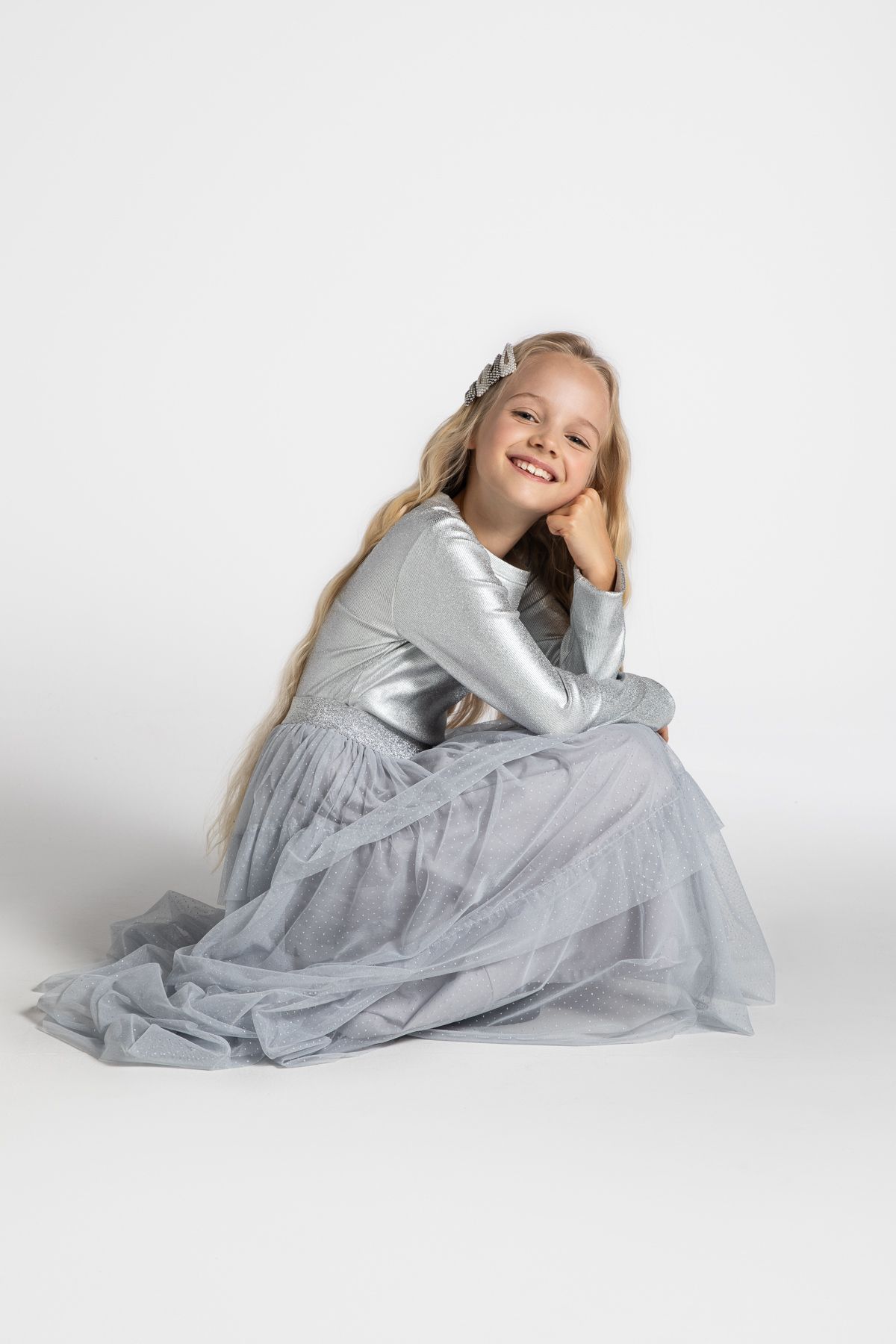 Tulle skirt grey with frills - Coccodrillo