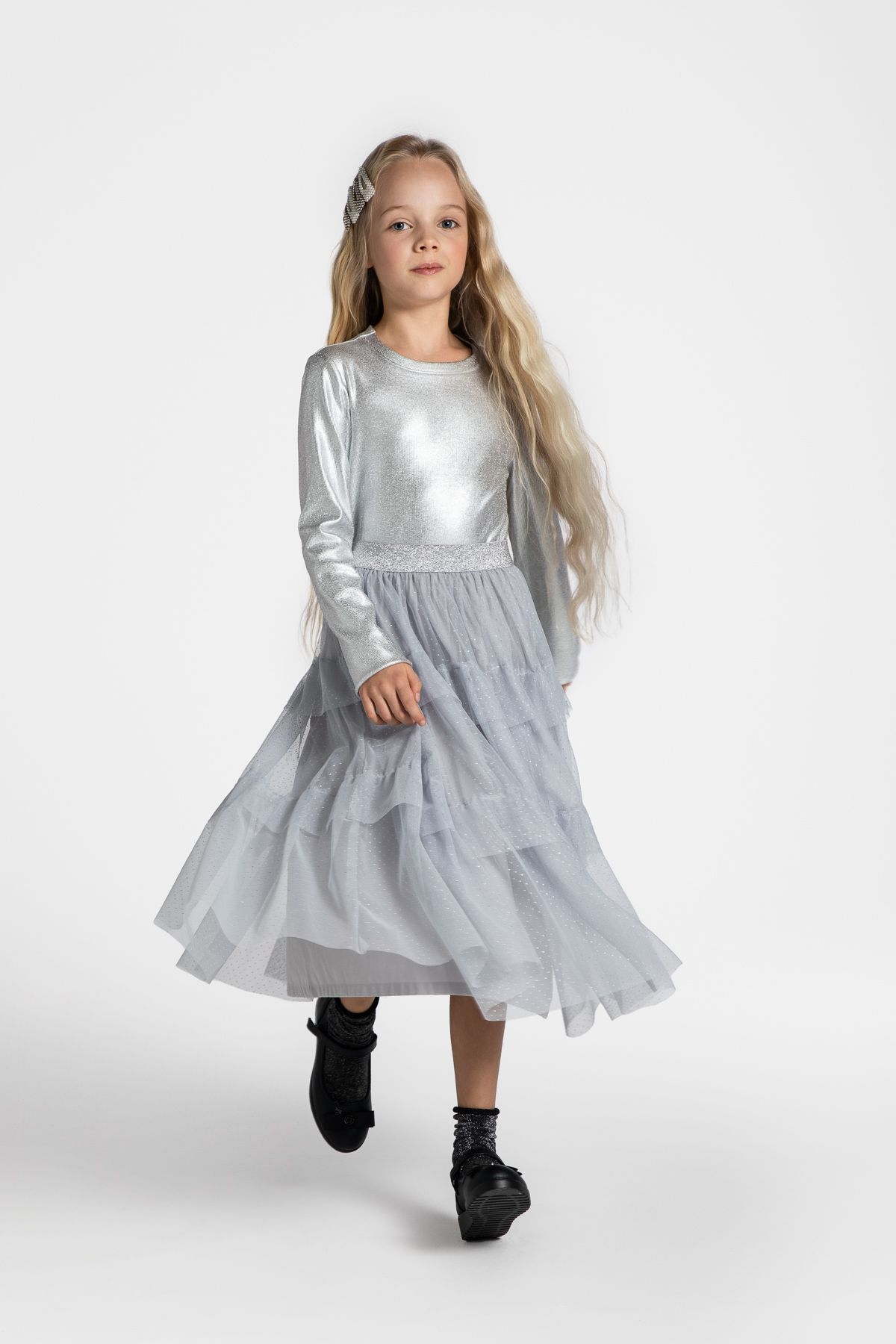 Tulle skirt grey with frills - Coccodrillo