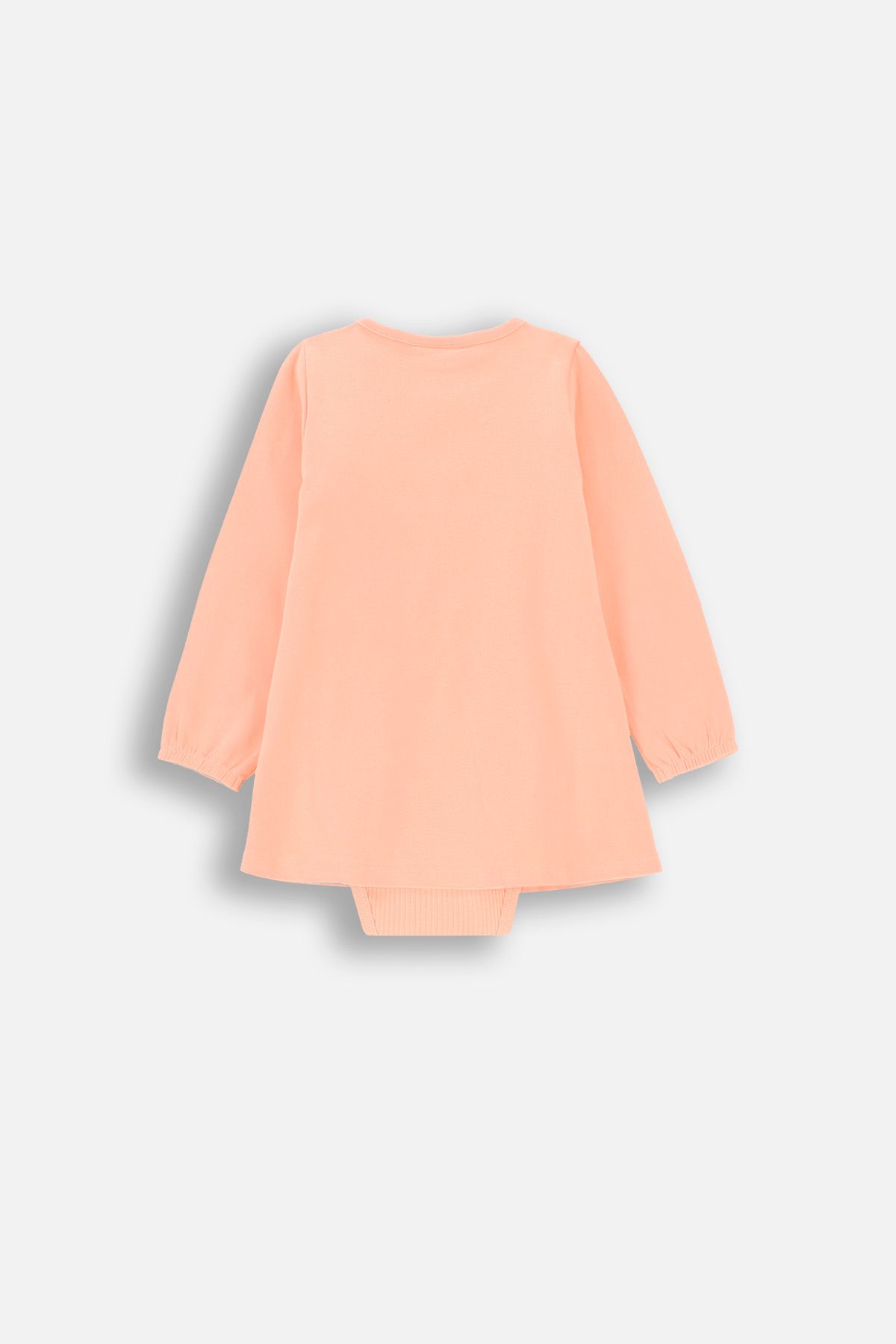 Sukienka prążkowana z body różowa z ozdobną falbanką