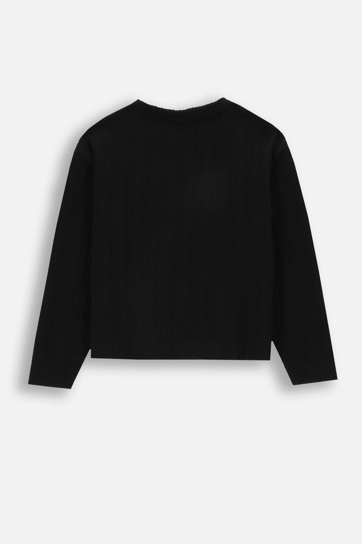 Bluza swetrowa czarna z ozdobnym wzorem - Coccodrillo