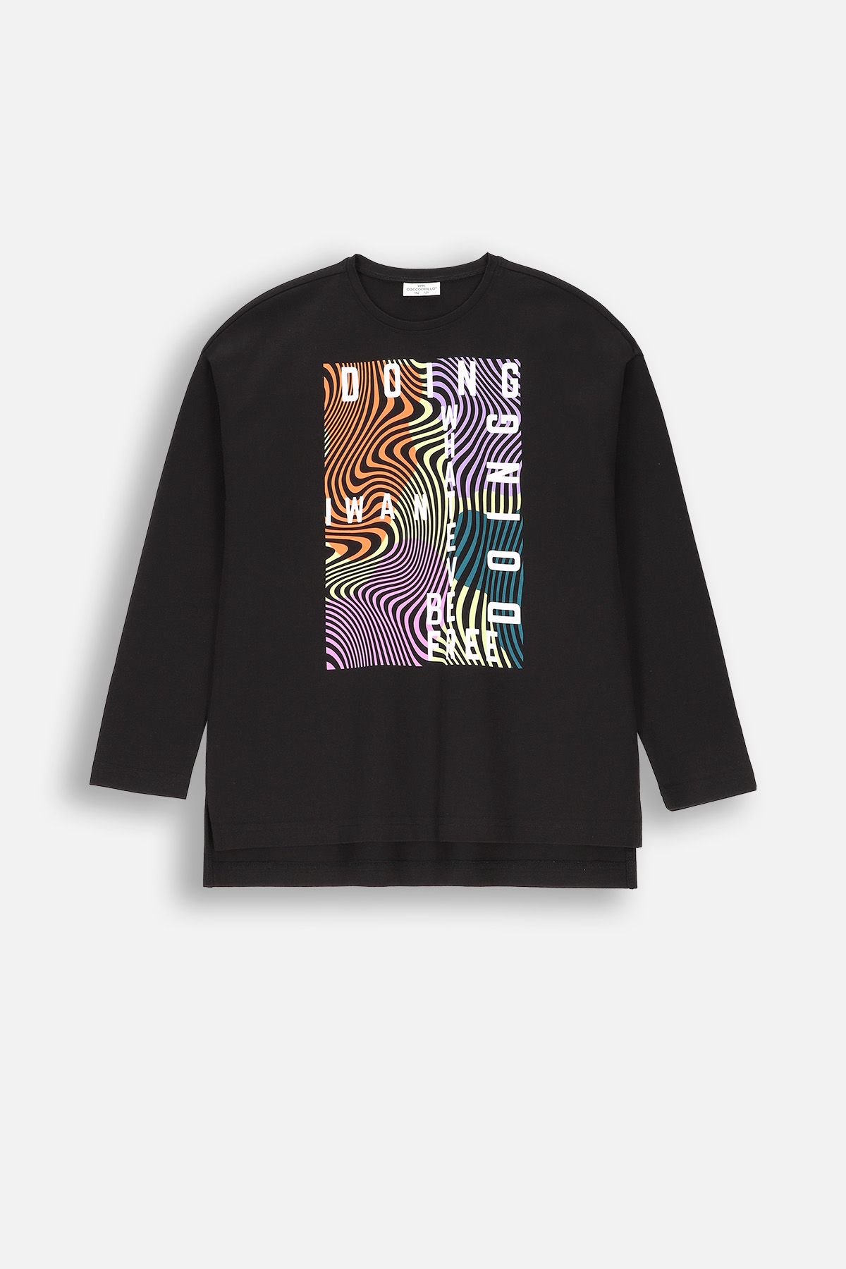 T-shirt z długim rękawem wielokolorowa w paski - Coccodrillo