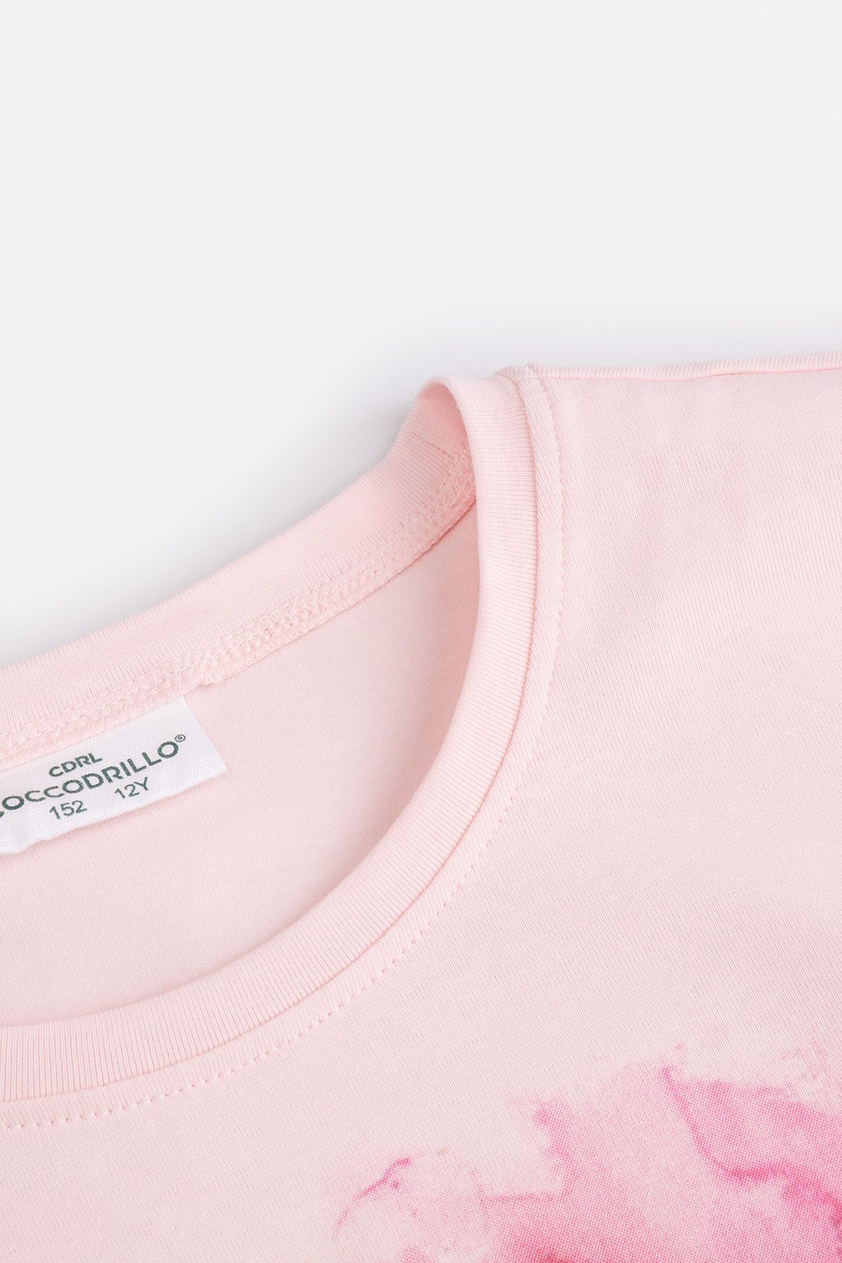 T-shirt z krótkim rękawem różowy z nadrukiem na przodzie