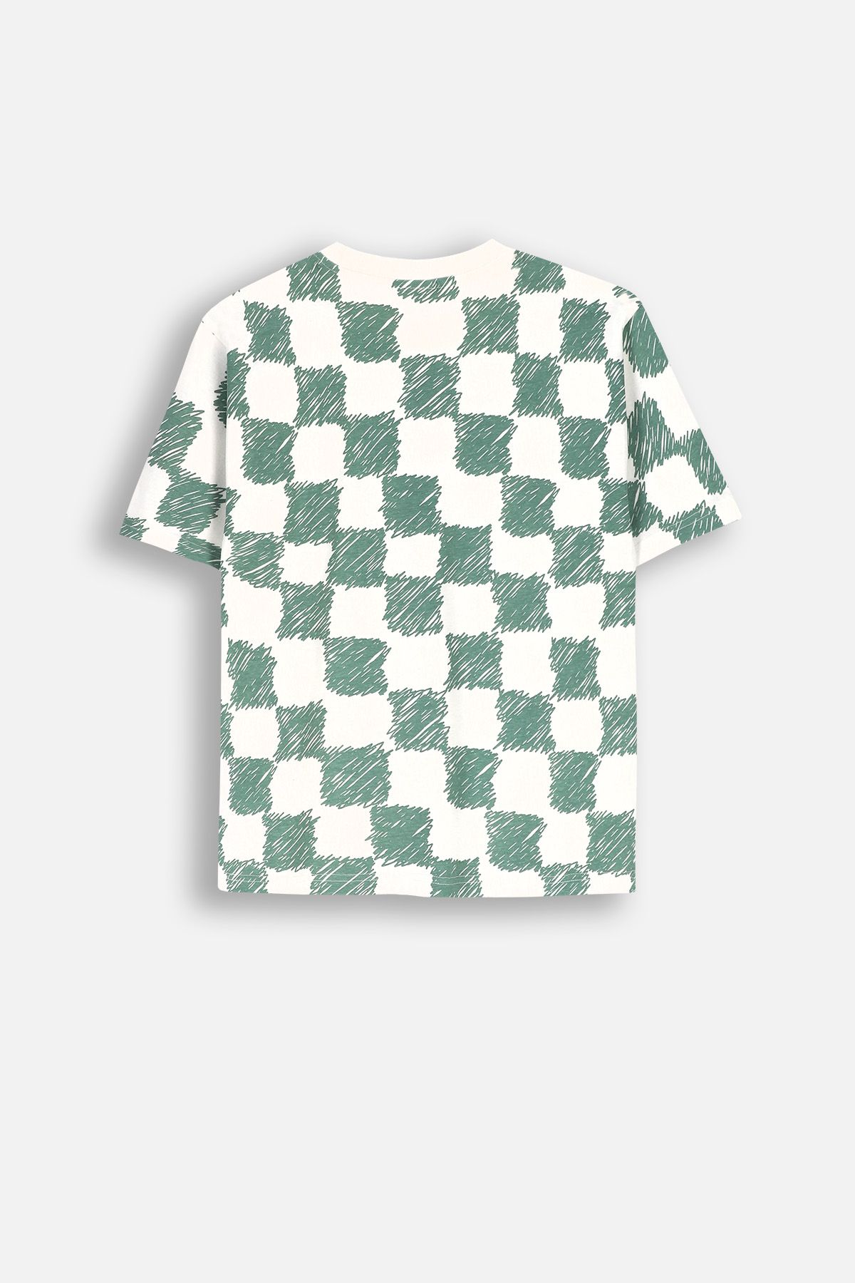 Short-sleeved T-shirt multicolored with checkerboard Coccodrillo