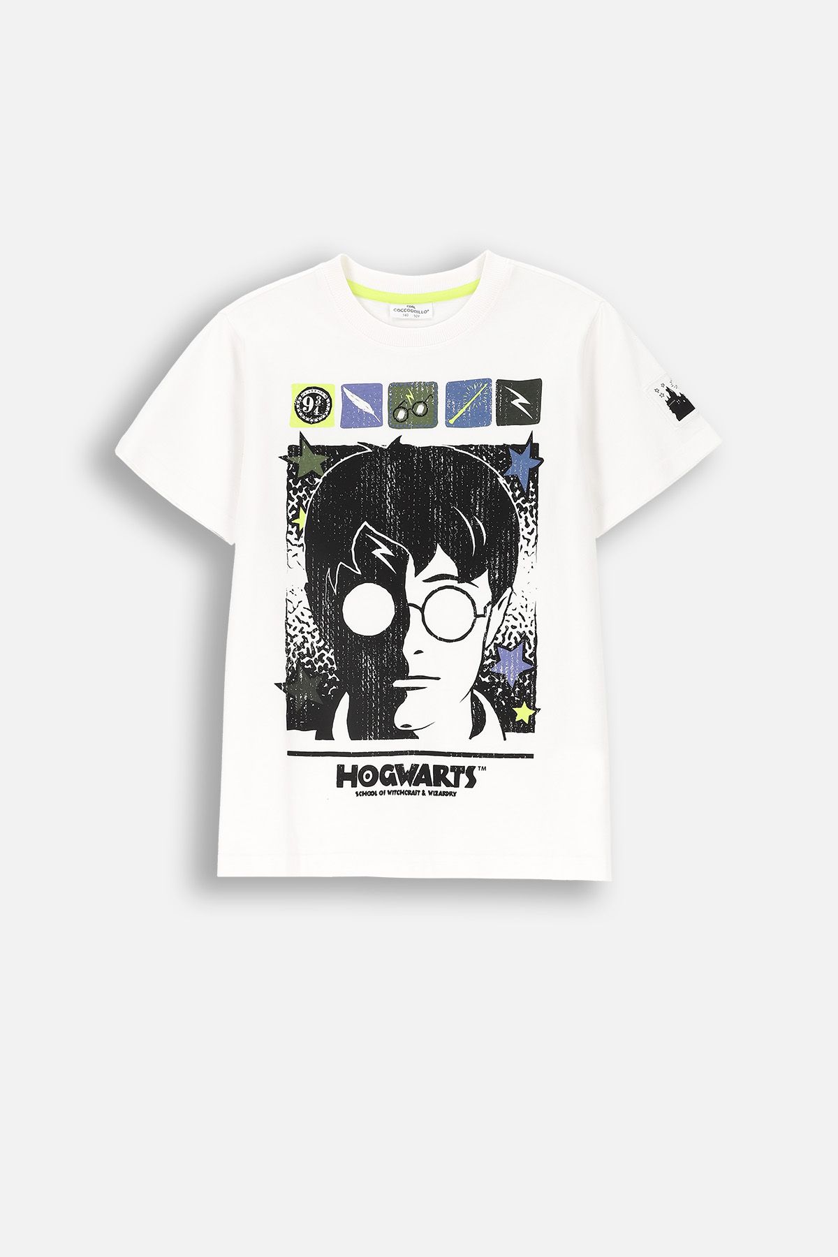 T-shirt z krótkim rękawem ecru z nadrukiem licencja HARRY