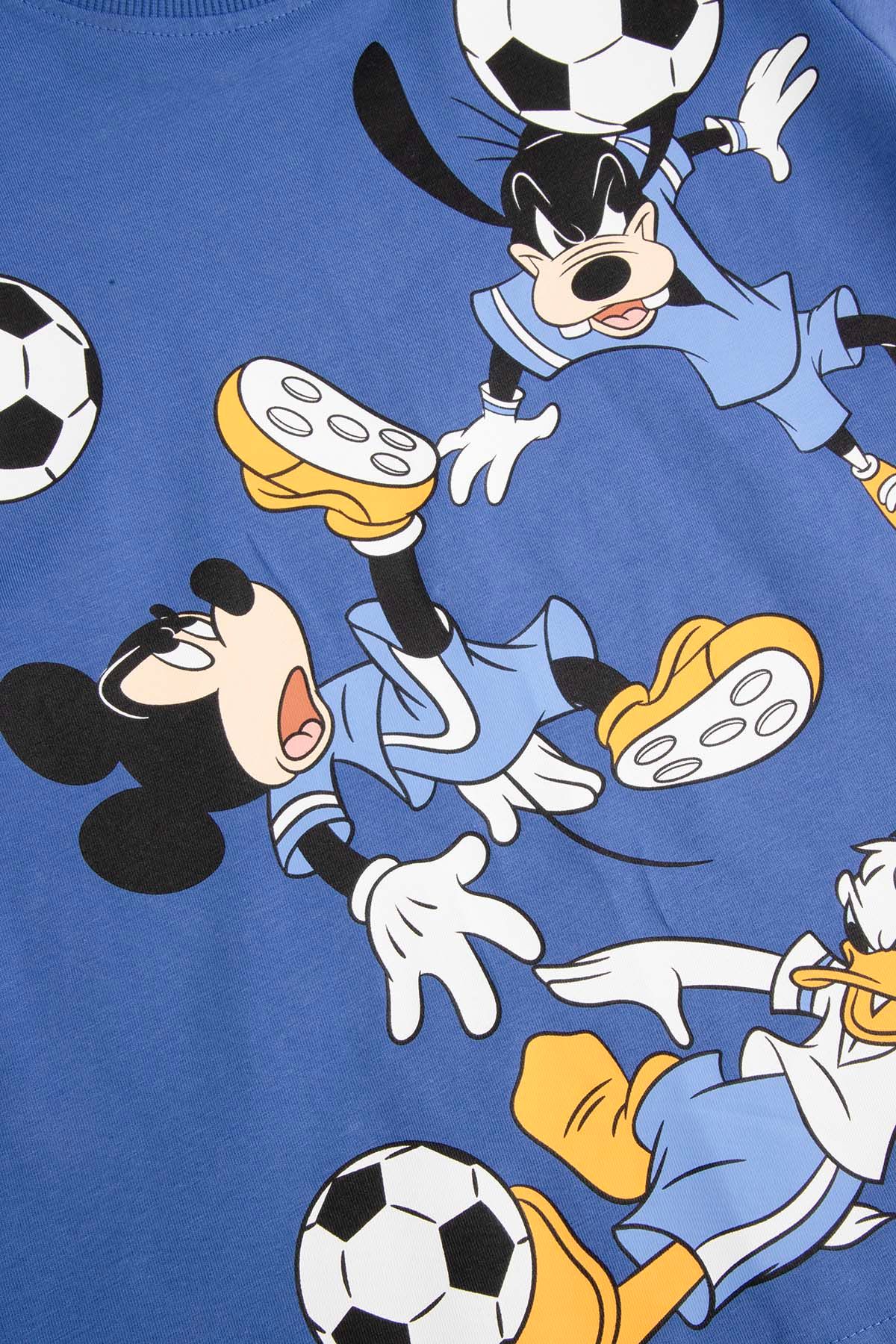 Short-sleeved T-shirt blue with print MICKEY MOUSE license